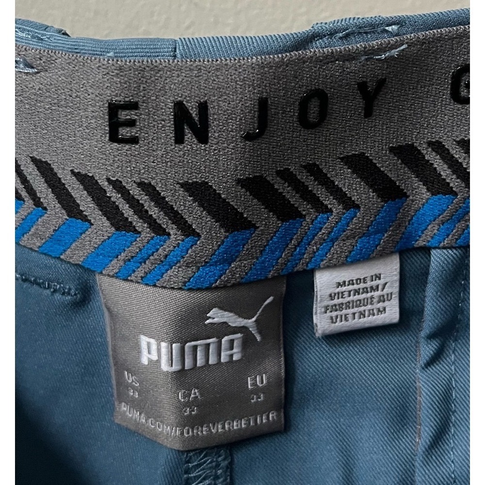 Puma Dealer Flat Front Performance Golf Shorts Mens 33 Blue 10 Inch Inseam NWT - Picture 10 of 16